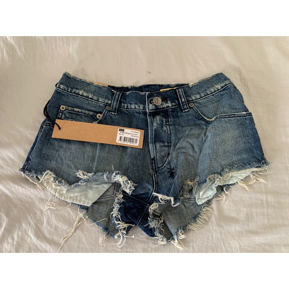 Ksubi Alberceque Cut Off The Roadie Shorts Women's Size 24 Button Fly NWT